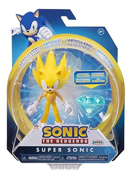 Sonic The Hedgehog 4 Super Sonic Con Chaos Emerald Figura D 0