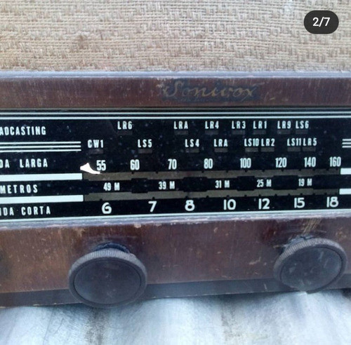 Antigua Radio Valvular Sonivox Industria Arg. Años 30 Aprox 1