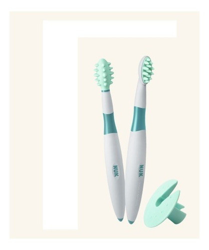 Set De Entrenamiento Cepillos Dental Nuk  Con Tope 1