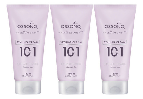 Kit 3 Crema De Peinado All In One 10 En 1 Ossono X 180 Ml 0