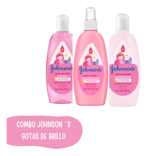 Shampoo, Acondicionador Y Spray Johnsons Gotas De Brillo 0
