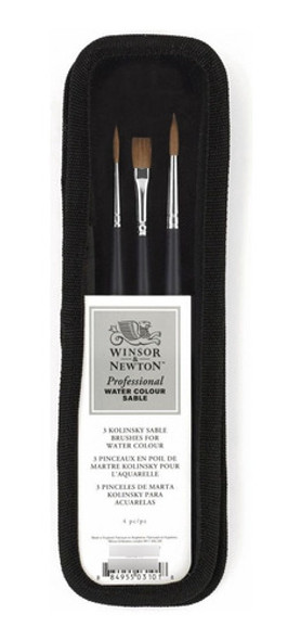 Set Pincel Aquarela Profissional Winsor & Newton C/3 ª 0