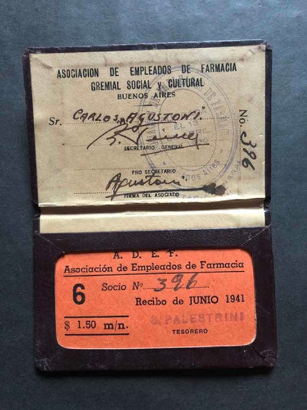 Antiguo Carnet Bayer Sindicato Farmacia. 1941. 53710 1 Antiguo Carnet Bayer Sindicato Farmacia. 1941. 53710 1