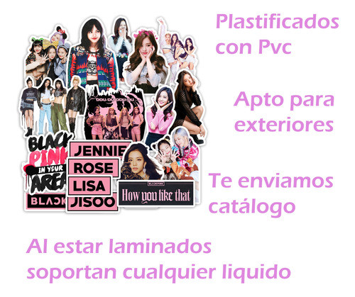 Stickers Blackpink Lisa Jennie 20 Unidades 4x4 Cm Pvc 1