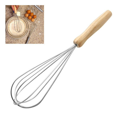 Kit 2 Fue Foet Batedor Bolo Ovos Massas Profissional Inox 0