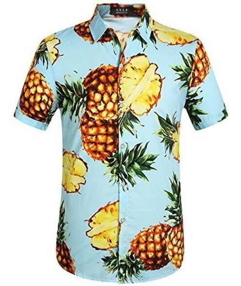 Camisa Hawaiana De Manga Corta Con Botones Casuales Para Hom 0 Camisa Hawaiana De Manga Corta Con Botones Casuales Para Hom 0