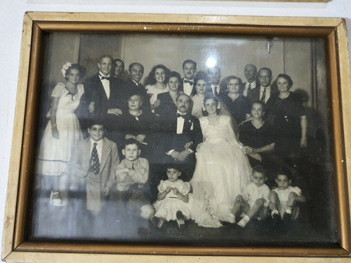2 Antiguos Cuadros Con Fotos De Una Boda De 1950  042 1