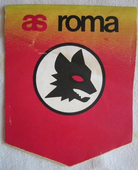 Antiguo Banderin De As Roma De Papel 1
