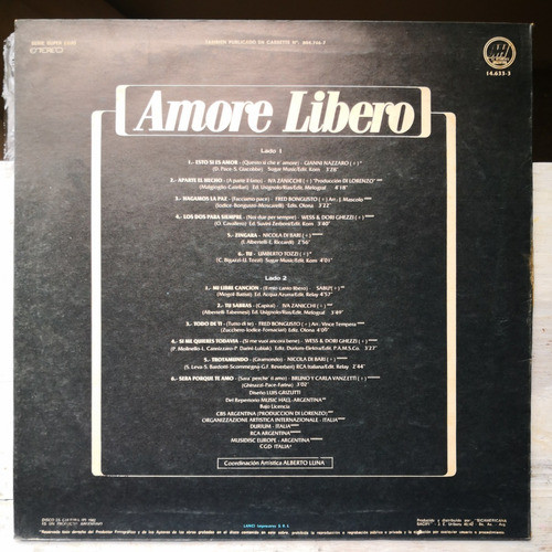 Iva Zanicchi Fred Bongusto  Amore Libero Tozzi  Lp / Kktus 1