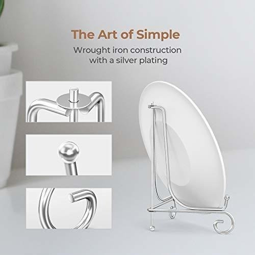 Soporte De Metal Plegable Para Cartel/foto/plato 25cm X2u 1