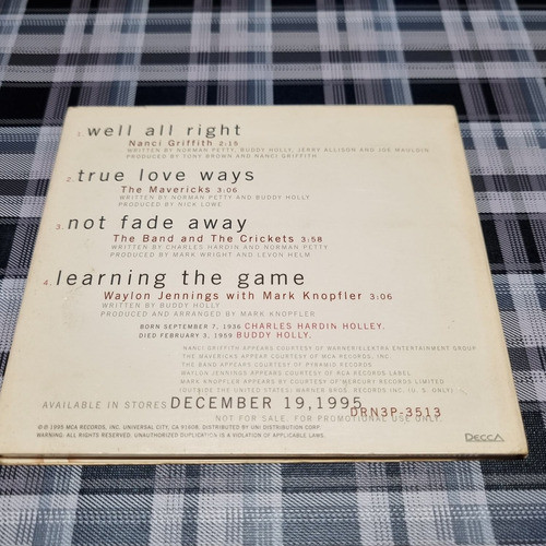Not Fade Away - Remembering Bubby Holly - Cd Sampler Country 1