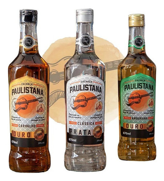 Kit Cachaça Paulistana Carvalho, Amburana E Prata 0