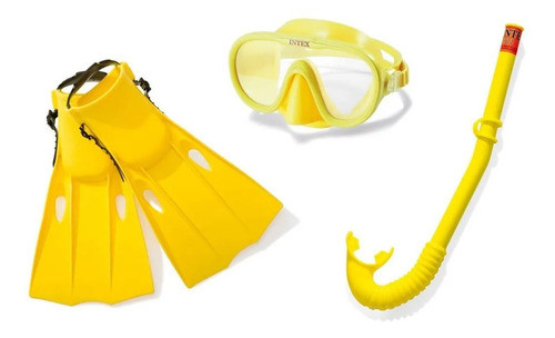 Mascara Buceo Set Snorkel Patas De Rana Mater Infantil Intex 0