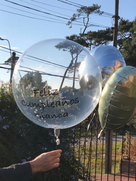 Globo Burbuja  Transparente Personalizado Inflado Con Helio 1 Globo Burbuja  Transparente Personalizado Inflado Con Helio 1