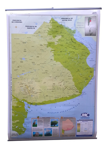 Mapa Mural Prov Buenos Aires (división Política) Laminado 1