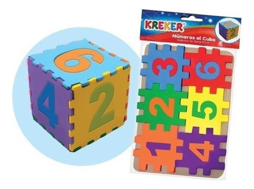 Numeros Al Cubo Encastre Gomaeva Juego Didactico Kreker 0346 0