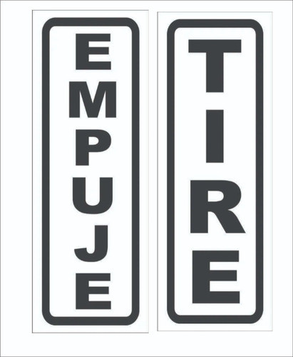 Combo Pack 1 Calco Tire Y 1 Calco Empuje De 3x10 Cm Adhesi 0