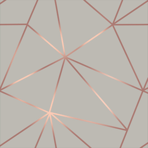 Papel De Parede Fendi Cinza Rosê Dourado P/ Sala Quarto 18m 0