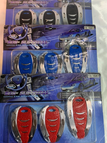 Juego Pedaleras 3pzs Azul Auto Universal Regalo O126 Regalo! 1