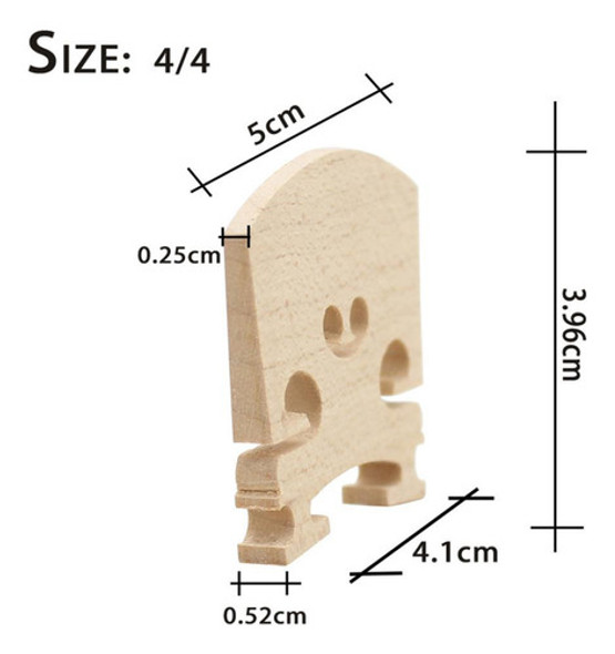5pcs Maple 4/4 Violin Bridge Set 1