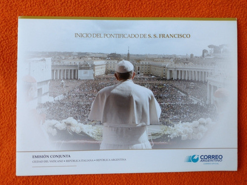 Tarjeta Papá Francisco Dia Emisión Argentina Y Vaticano 1