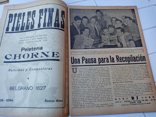 Revista Boca Juniors Bj N.65 - 01/07/54 Jose Borello 1