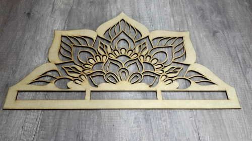Telar Media Mandala Tejer Macrame Mdf 3 Mm 46 Cm X 27 Cm 1