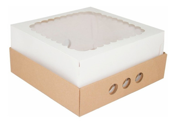 Caja Para Desayuno O Torta C/visor 25x25x12 X 30 Unidades 0