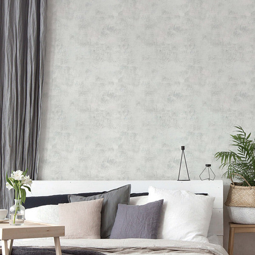 Papel De Parede Vinilico Lavavel Cimento Queimado Escuro 3m 1