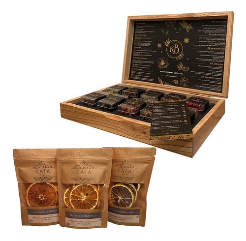 Kit Gin Tonic Mixologia Caja Kaia X10 Botanicos +cítricos X3 0