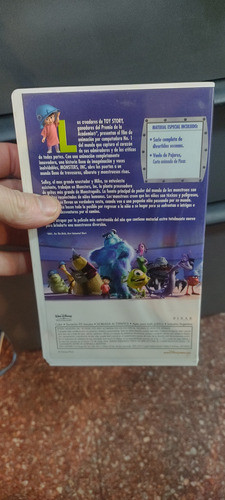 Película Monsters Inc Vhs 1