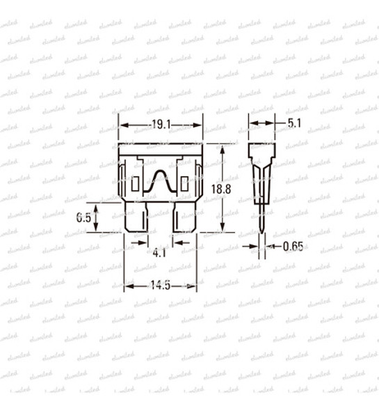 4 Fusibles Ficha Plana 4a Tipo Automotor (19mm) 1