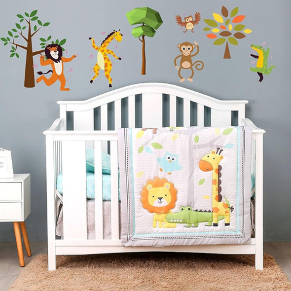 Baby Bees 4 Pieces Animal Safari Juego De Cama De Cuna Para 0 Baby Bees 4 Pieces Animal Safari Juego De Cama De Cuna Para 0