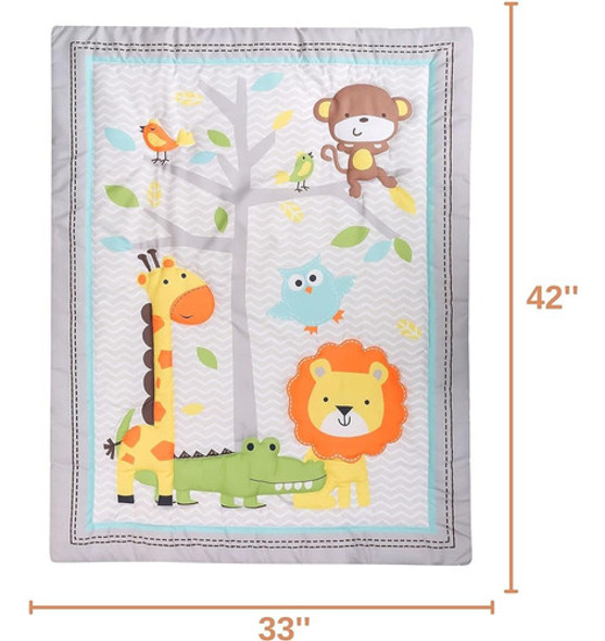Baby Bees 4 Pieces Animal Safari Juego De Cama De Cuna Para 1 Baby Bees 4 Pieces Animal Safari Juego De Cama De Cuna Para 1
