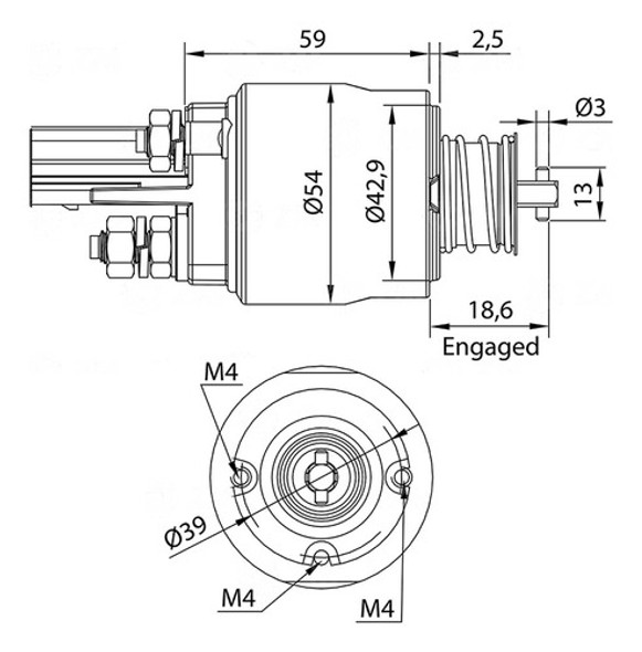 Solenoide Valeo Volkswagen  Virtus/nivus/polo/tiguan/golf 1