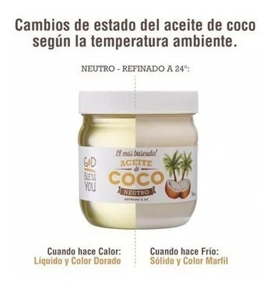 Aceite De Coco God Bless You 225ml Neutro 1 Aceite De Coco God Bless You 225ml Neutro 1