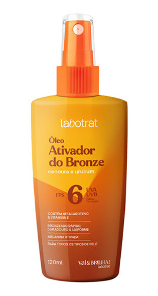 Óleo Ativador De Bronze Fps6 Vai&brilha Labotrat - 120ml 0
