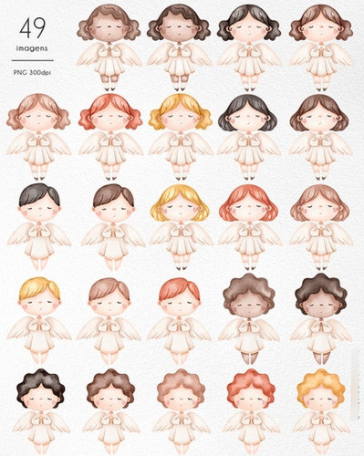 Kit Imagenes Png Bautismo Angelitos Nene Nena Acuarela Ni37 1