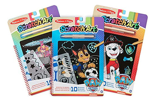 Melissa & Doug Paw Patrol Scratch Art 3-pack - Chase, Skye, 0