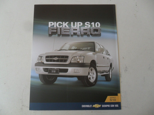 Folleto Antiguo Chevrolet S10 Pick Up No  Brava Manual 0