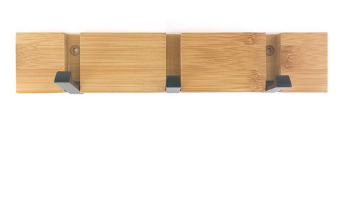 Perchero Madera Con 3 Ganchos Retráctiles 0