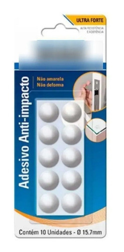 Tope Bumpers Silicona Redondo Transparente 15mm X10u Tekbond 0