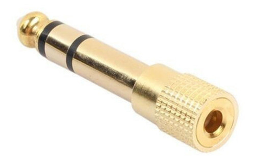 Plug Adaptador P2 Femea X P10 Macho Stereo - Gold 1