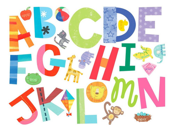 Vinilo Decorativo Pared [01f4tary] Abecedario Divertido 0