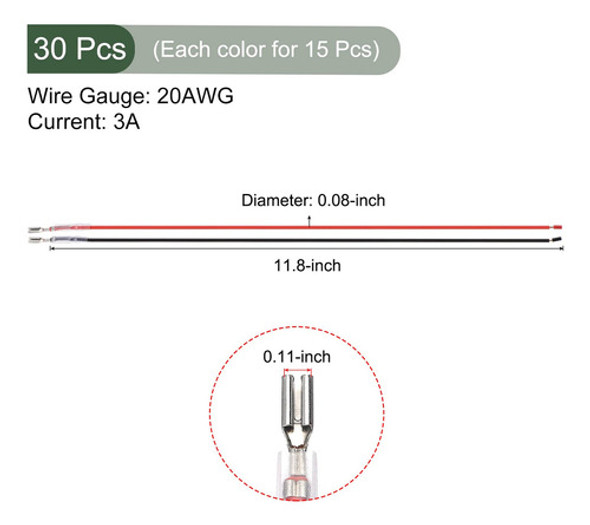 Yokive 30 Terminales De Crimpado De Pala Hembra, Conector De 1