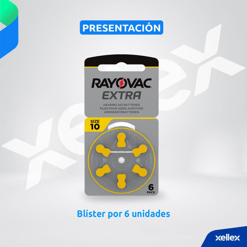 Pilas Audifono 10 Rayovac Extra Pr70 Blister X 6 Unidades 1
