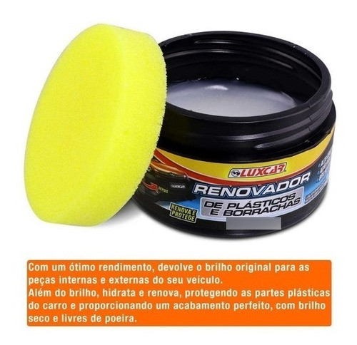 Kit Renovador De Plásticos E Borrachas Para Carro + Esponja 1
