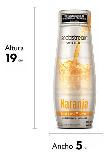 Combo X 3 Sodastream Soda Mixer Saborizante Sabor Naranja 1