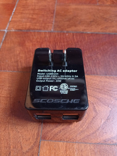 Multicargador Usb, Marca Scosche, Modelo Usbh204, Importado 1