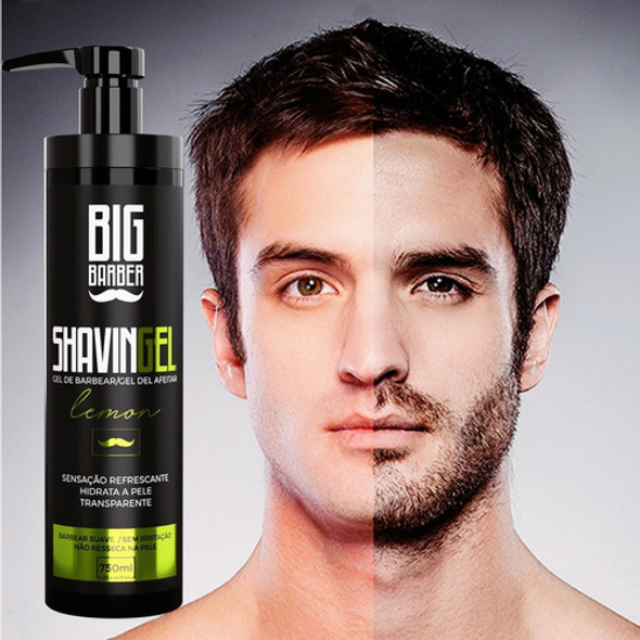 Shaving Gel De Barbear Big Barber 750ml Limão Profissional 1 Shaving Gel De Barbear Big Barber 750ml Limão Profissional 1